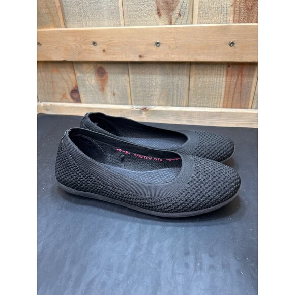Skechers Womens Black Air-Cooled Memory Foam Stretch Fit Slip-On Flats Size 7 - Picture 7 of 9